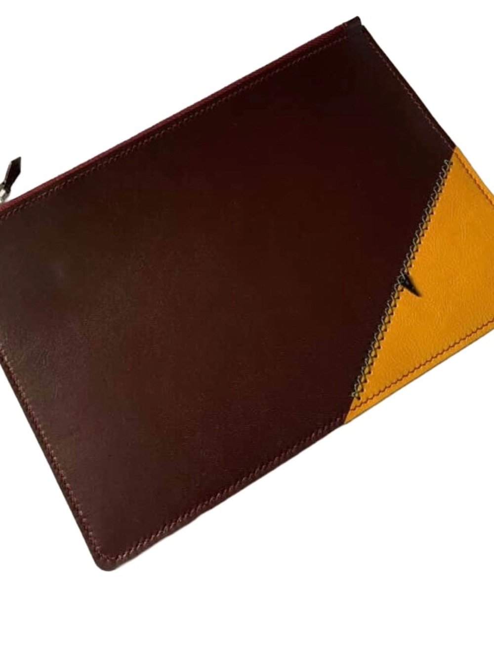 Burgundy Leather Clutch / Pouch | Handmade | Unisex